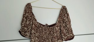 Vestido estampado floral manga corta