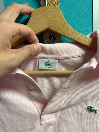 Polo Lacoste Rosa Original Talla 18