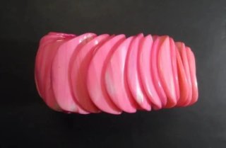 Pulsera elástica nácar rosa