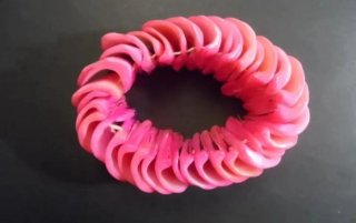 Pulsera elástica nácar rosa