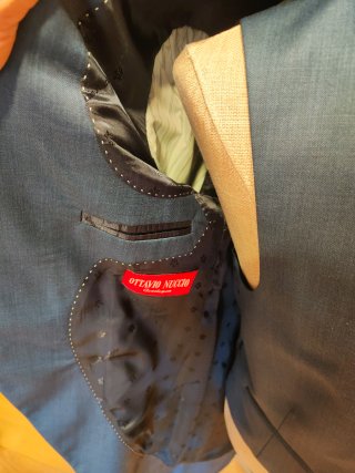 Chaqué Octavio Nuccio Talla 50 Azul/Gris