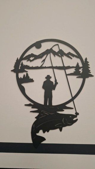 Decorazione da parete pescatore
