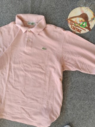 Polo Lacoste manica lunga XL rosa uomo