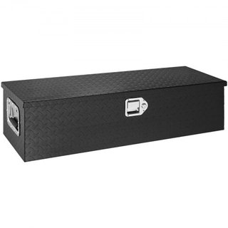 Caja de Herramientas de Aluminio de Alta Resistencia para Cama de Camión, Caja de Herramientas de Placa de Diamante con Mango Lateral y Llaves de Bloqueo, Caja Organizadora de Herramientas para Pi...