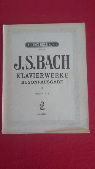 J.S. Bach Klavierwerke Busoni-Ausgabe Breitkopf