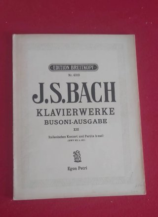 J.S. Bach Klavierwerke Busoni-Ausgabe Breitkopf