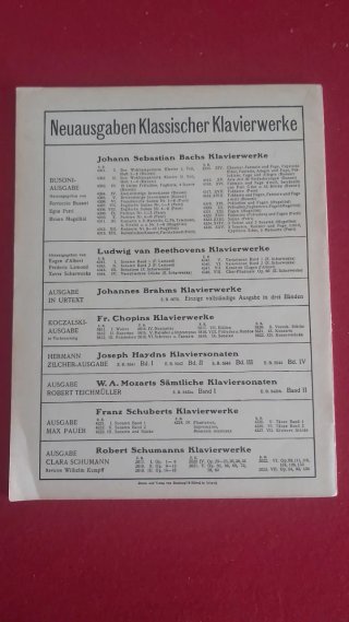 J.S. Bach Klavierwerke Busoni-Ausgabe Breitkopf