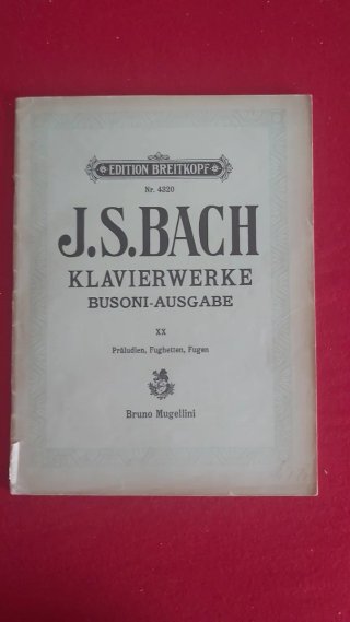 J.S. Bach Klavierwerke Busoni-Ausgabe Breitkopf