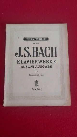 J.S. Bach Klavierwerke Busoni-Ausgabe Breitkopf