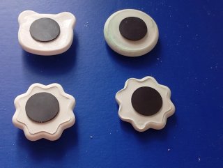 4 Imanes Decorativos para Nevera 4x4cm