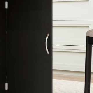 Mesa de Comedor Plegable, Mesa de Cocina Plegable para 6 Personas, Escritorio Plegable Ahorra Espacio con 2 Estantes Abiertos y Ruedas con Freno, para Sala de Estar, Oficina, 140X75X74Cm, Negro