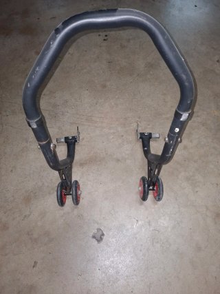 Caballete moto soporte rueda trasera
