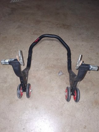 Caballete moto soporte rueda trasera