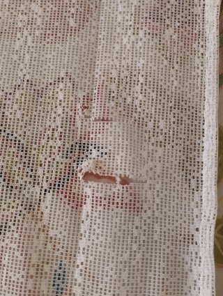 Cortinas de encaje blancas