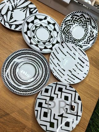Juego de 6 tazas de café con plato