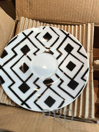 Juego de 6 tazas de café con plato