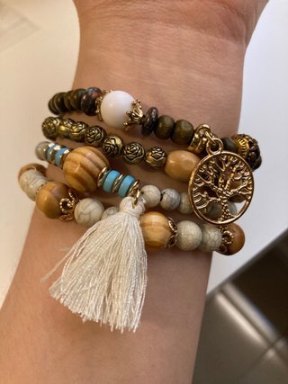 Set di 4 Braccialetti Boho Albero della Vita