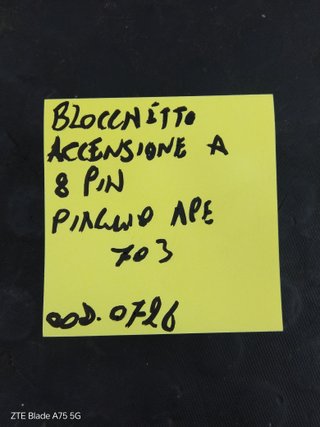 Blocchetto accensione Piaggio Ape 703 - 8 pin