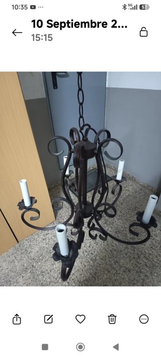 Lámpara de techo forja