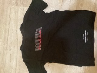 Camiseta Hoodrich Negra Talla XL Junior