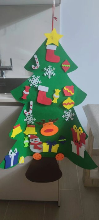 Árbol de Navidad de Fieltro Decorado