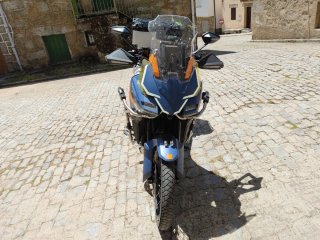 Zontes 703F Adventure Moto Azul/Naranja