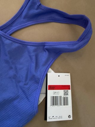 Top sportivo Nike Pro viola/blu taglia L