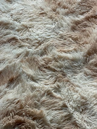 Alfombra Pelo Largo 155x210 cm Beige Crema