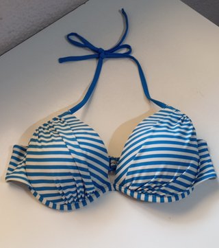 Bikini rayas azul y blanco Talla 42