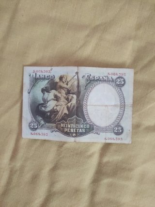 5 Billetes 25 Pesetas Banco de España 1931.