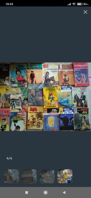 Lote de 244 novelas antiguas de bolsillo colección