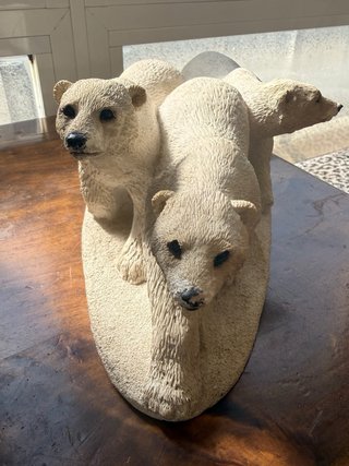 Escultura Manada Osos Polares Piedra