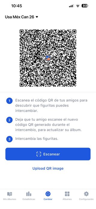 Código QR Intercambio Cromos Mundial