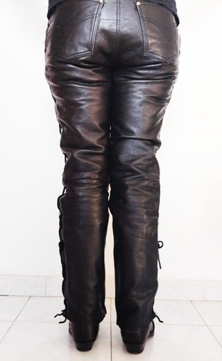 Pantalones Cuero Negro Mujer Talla M