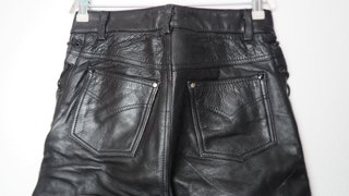 Pantalones Cuero Negro Mujer Talla M