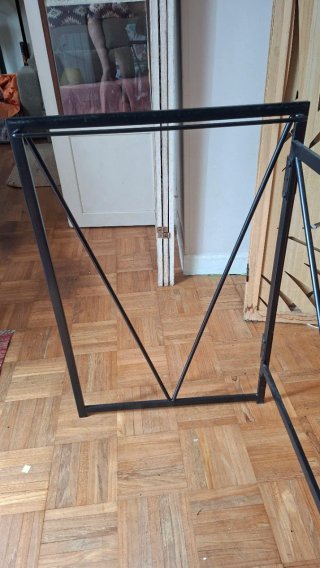 Escritorio madera y hierro