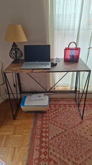 Escritorio madera y hierro