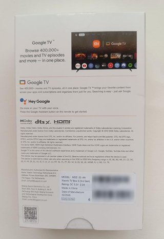 Xiaomi TV Box S 3a Gen 4K Ultra-HD