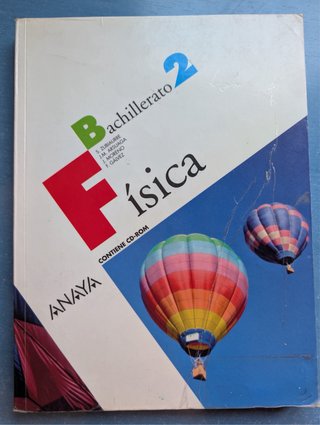 Libro de texto Física 2 Bachillerato Anaya