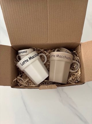 Set 4 Tazze Latte Macchiato & Espresso