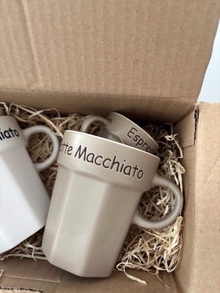 Set 4 Tazze Latte Macchiato & Espresso