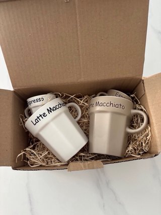 Set 4 Tazze Latte Macchiato & Espresso