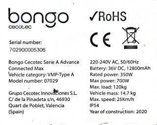 Patinete Eléctrico Bongo Cecotec