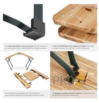 Conjunto de mesa y bancos