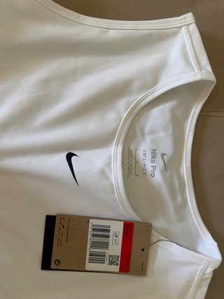 Top sportivo Nike Pro bianco taglia L