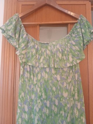 Vestido Mango verde estampado