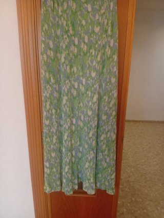 Vestido Mango verde estampado