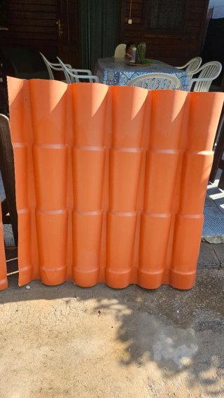 Placas PVC Imitación Teja Naranja