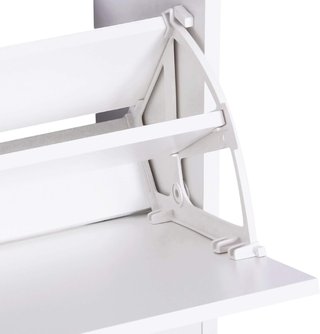 Conjunto de Muebles de Entrada 3 Piezas con Banco Zapatero, Perchero de Pared y Espejo, Armario para Dormitorio y Pasillo en Madera, 80X27X46.5 Cm, Blanco
