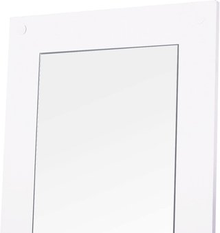 Conjunto de Muebles de Entrada 3 Piezas con Banco Zapatero, Perchero de Pared y Espejo, Armario para Dormitorio y Pasillo en Madera, 80X27X46.5 Cm, Blanco